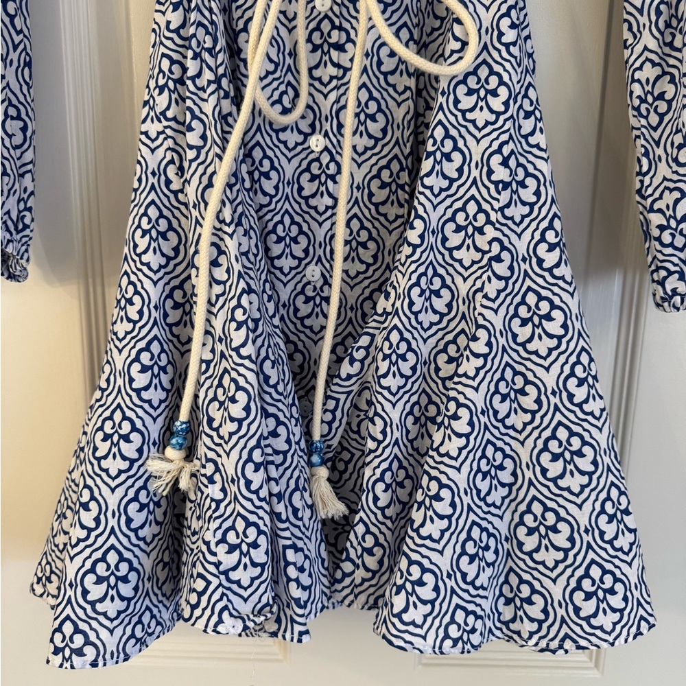 Zara Navy and White Floral Dress - Picture 3 of 5